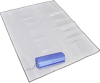 Ground Mat Camping Aluminum Sleeping Foam Mat 200 X 150 cm / 6.56 X 4.9Ft Insulating Thermal Waterproof Mat Foldable Double-sided Tent Pad Ultralight Floor Mat of Aluminum Foil
