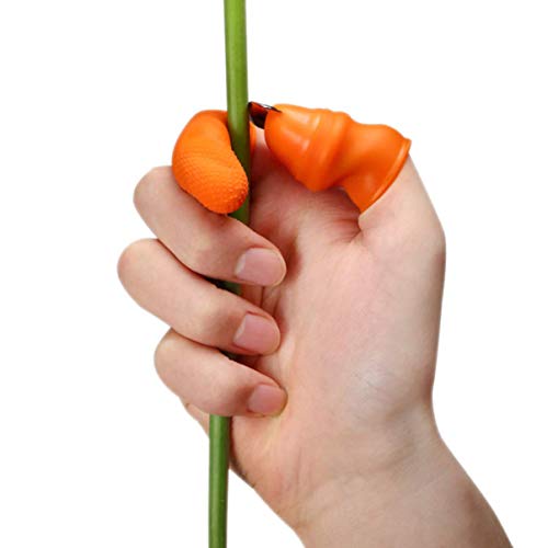 NICEXMAS 4 Pcs Apanhadores de Dedo Colheita de Frutas E Vegetais Escolher Silicone Polegar Faca de J