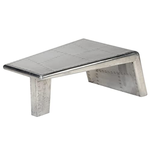 INLIFE Tables Basses, Table Basse Aviator Style d'avion Vintage Aluminium