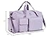 FIORETTO Women's Gym Duffle Bag with Shoes Compartment, 37L Capacity, Ideal for Travel, Gym, Sports, Duffel, Weekender, Lavender