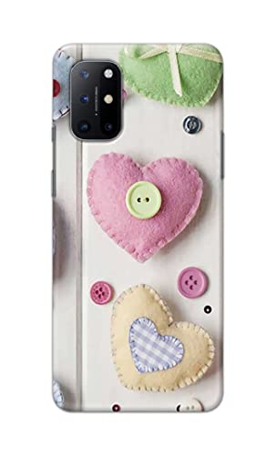 Image of PRINTFIDAA Heart Shape Hard Back Cover for OnePlus 8T Back Cover -(P6) KAT1010