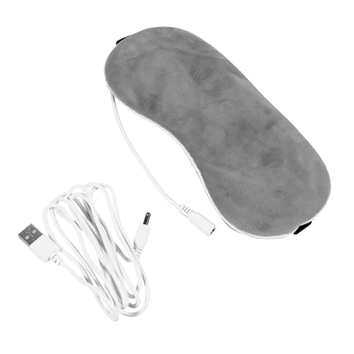 UKCOCO Térmica de Vapor USB para Ojos con Función de Masaje de Fatiga y Antifaz para Dormir Casa Oficina y Viaje Gris