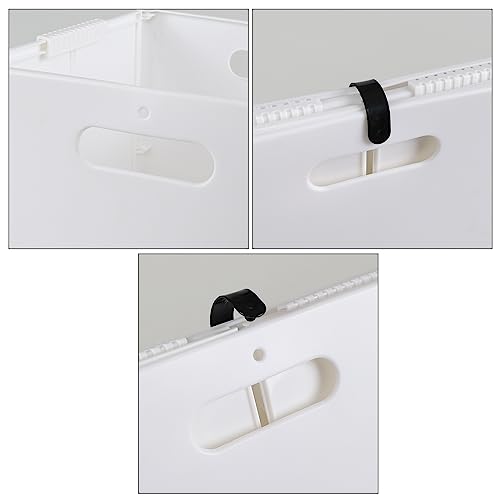 Panier de rangement plastique blanc lot de 6 bac de tri pour meuble et etagere - 4