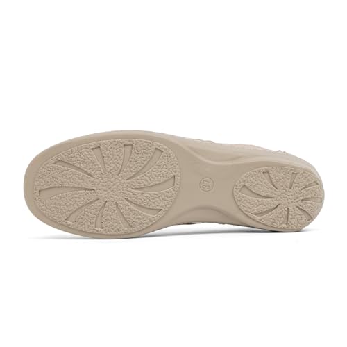 Image of VJH confort Women's Flat Shoes, Slip-on Round Toe Light Weight Comfort Casual Walking Shoes