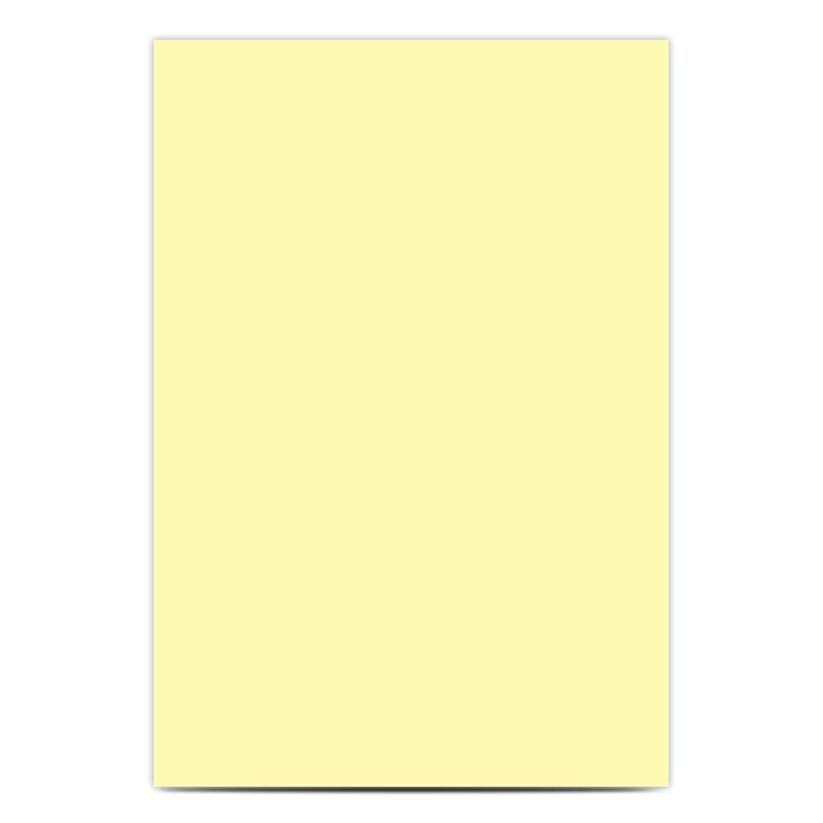 Colours-4-you Zestaw 300 arkuszy papieru / kartonu do majsterkowania, format A4, jasnożółty, 21,0 x 29,7 cm, 225 g/m², arkusz plano, papier do majsterkowania, kolorowy karton