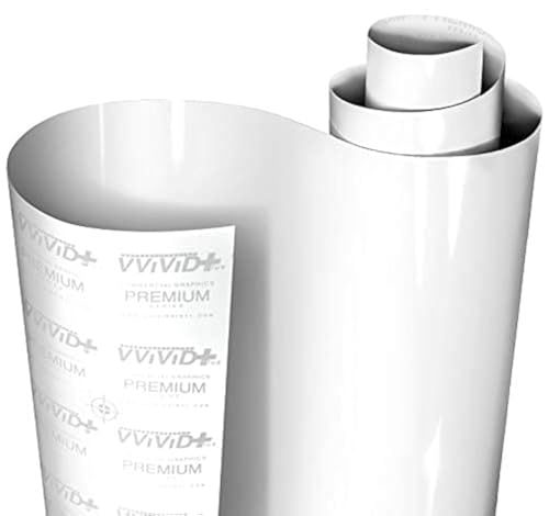VViViD+ Ultra Gloss Premium Vinyl Car Wrap Film (1.5ft x 5ft Gloss White)