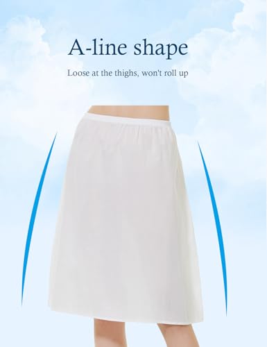 Image of BEAUTELICATE Womens Half Slip 100% Cotton Vintage Underskirt in 3 Lengths