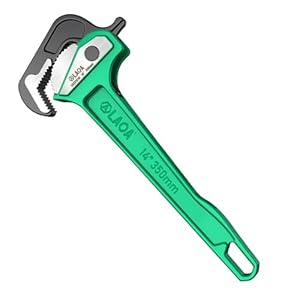 LAOA Rapid Pipe Pliers,Heavy Duty alloy steel Straight Pipe Wrench,Multifunction Three-Sided Toothed Pipe Wrench for Building Worker,Heavy Industry,Car Repairing, Household Assemble,14-inch