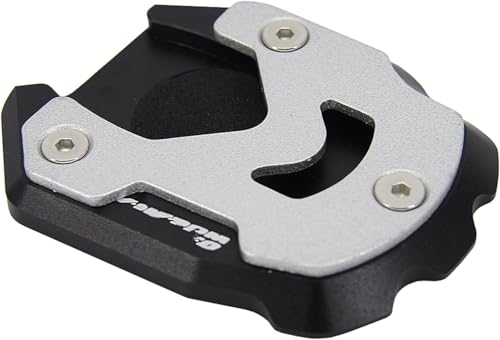 Plaque extension béquille moto Suzuki Vstrom 1050 alu CNC antidérapante noire