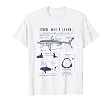 Great White Shark Anatomy , Marine Biologist T-Shirt