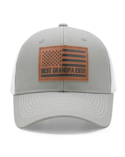 Image of Grandpa Hat, Grandpa Gifts for Fathers Day Birthday, Adjustable Grandfather Trucker Hat for Men