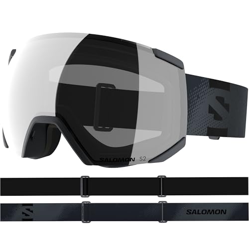 Salomon RADIUM ML Goggles Unisex Anti-Fog Ski Goggles for Trail Running and Mountain Adventures Ebony/Super White