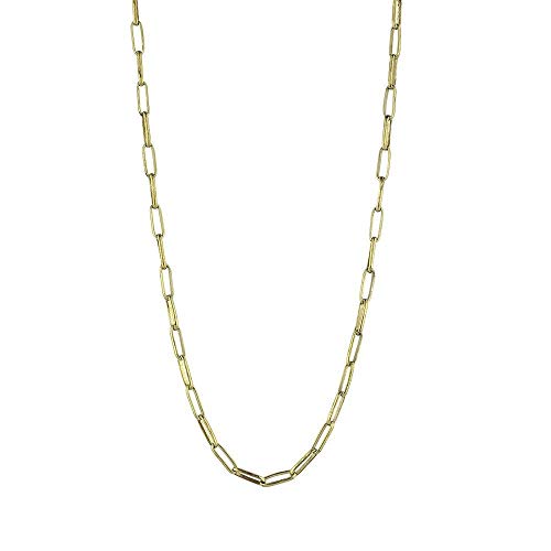Waxing Poetic Seppo Brass 4 mm Elongated Link Chain Necklace - 18" + 2" Extender