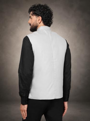 Image of Vastraa Fusion Bandi Modi Koti, Nehru Jacket for Men, Cotton Waistcoat for All Occasion: Diwali, Wedding, Ethnic, Office Party, Formal & casual Look