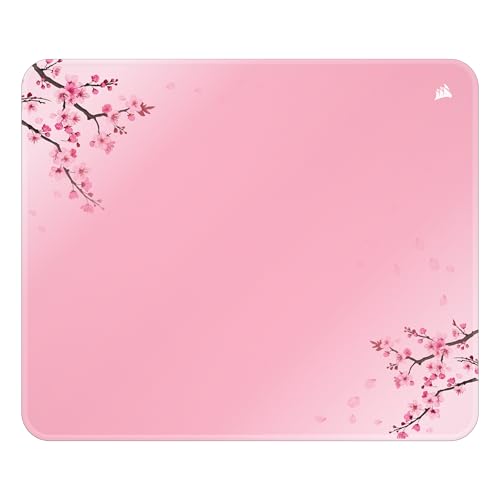 Alfombrilla Corsair MM300 con bordes reforzados y base antideslizante para ratón gaming rosa