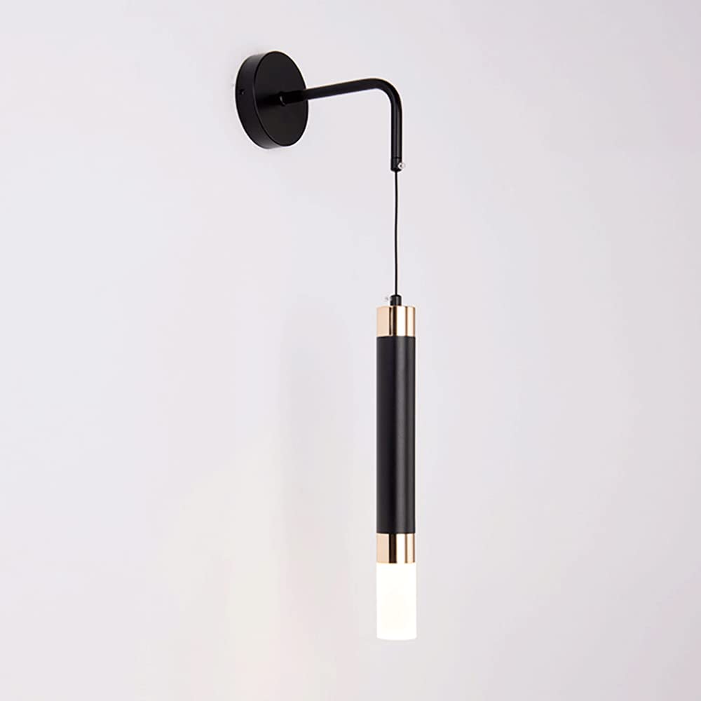 Lámpara de pared de flauta de metal para cabecera de dormitorio contemporáneo