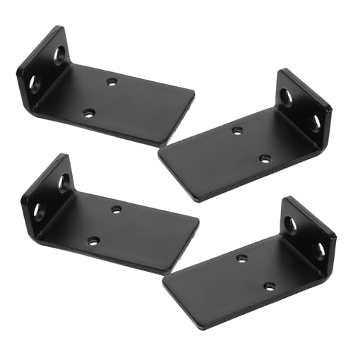 Fixation Murale Invisible Étagère Métallique Noire Triangle pour Bois