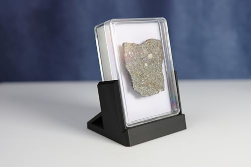 Midnight Meteorites Clear Acrylic Gem Display Case w/Rectangular Display Stand