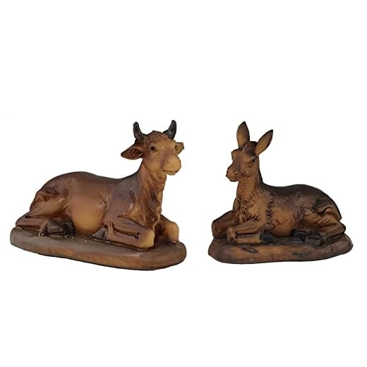 Riffelmacher Animaux pour crèche de Noël Modèle Fabrication Artisanale Mouton Chèvre Chien Chat Poulard, Ochse und Esel, 4-6cm