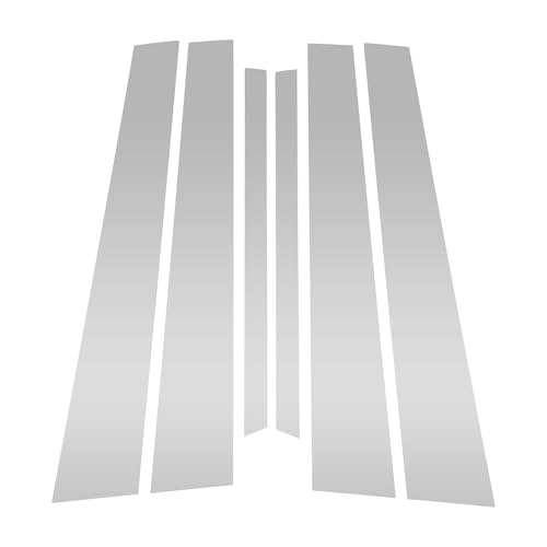 VekAuto 6 Pcs Front Rear Left Right Car Door Pillar Window Trim for Lexus LS430 2001-2006 Anti Scratch Sticker Pillar Posts Cover Chrome Silver Tone