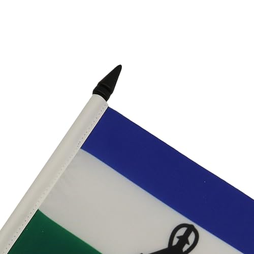 AZ FLAG Lesotho Table Flag 5'' x 8'', Mosotho Office Decoration 100% Polyester 21 x 14 cm - Image 4