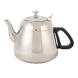 Wasserkocher aus Edelstahl, Teekocher für den Herd mit abnehmbarem Teesieb, großer, dickwandiger Wasserkocher mit komfortablem Griff für den Gebrauch zu Hause und in der Familie (2,0 l/2000 ml)