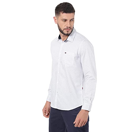Image of Arvind AD Men White Slim Fit Shirt
