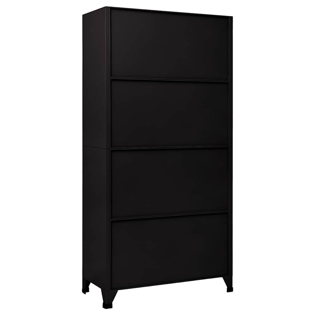 Brokky Taquillas metalicas Taquillas Vestuario 15 Puertas con Llave para Colegios y Oficinas-Negro-con 15 cerraduras