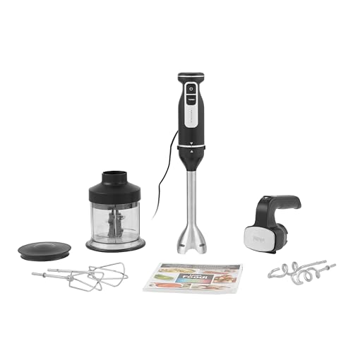 Ninja Foodi 3-in-1 Staafmixer, Handmixer & Hakmolen met Geleidelijke Start, 2 Meng- & 5 Mixsnelheden om te Hakken, Mixen, Kneden, Mengen & Meer, Vaatwasserbestendige Onderdelen, 850W, Zwart, CI100EU - Afbeelding 3