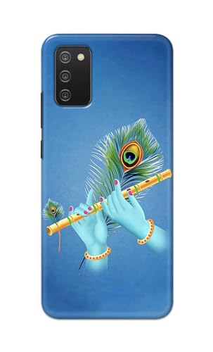 Image of PRINTFIDAA Printed Hard Back Cover Case for Samsung Galaxy M02s | Samsung A02s | Samsung F02s | Samsung A03s Back Cover (Flute in Krishna Hands) -112