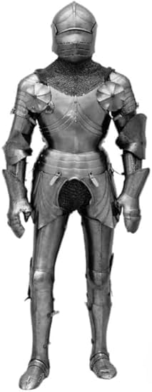 Medieval Full Body Armour Suit – 6ft Wearable Knight Costume in Grey & Brass Finish – Collectible Medieval Display Armor for Reenactment & Cosplay