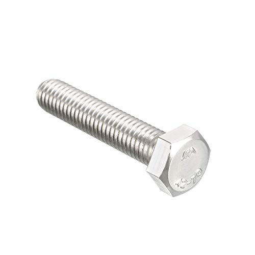 Image of 30 Pcs M5 Hex Bolt M5-0.8 x 25mm UNC Hex Head Screw Bolts A2-70(304) Stainless Steel Fully Threaded Hex Tap Bolts,Plain Finish,Fully Threaded (M5 x 25mm)