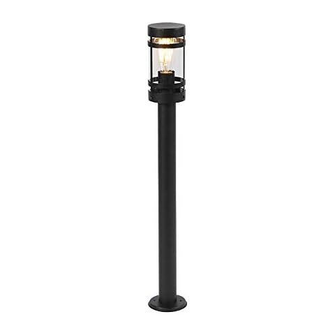 Farola Qazqa GLEAM negra 80cm Cover