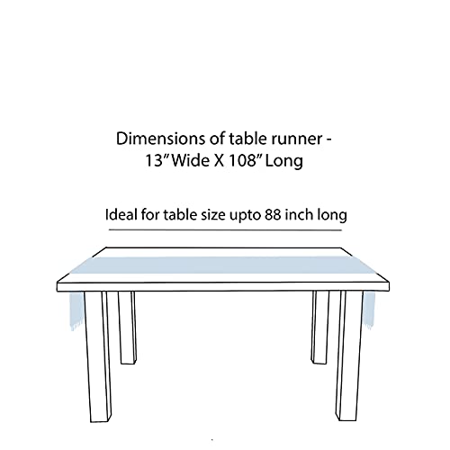 Macrame Table Runner 108 Inches Long, Boho Table Runner For Bohemian Rustic Wedding Dining Table Or Coffee Table, White Cotton Farmhouse Table Runner Farmhouse Style, 13 X 108 Inch #TOP7