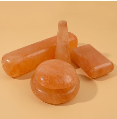 Windfulogo 6Pc Hot Massage Stones Set Himalayan Salt Heated Warmer Stone for Spa Massage
