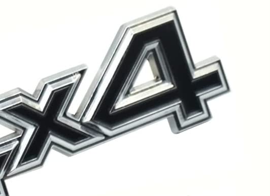 Image of 2 pc 4X4 Emblem 3D Badge Metal Sticker Tailgate Decals Car Side Fender Rear Trunk Emblem Fit for Universal Car Truck SUV Pickup 4Wd (Silver-Black)