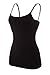 V FOR CITY Shelf Bra Camisoles for Women Undershirts with Built in Bra Tank Tops Cami Black XL