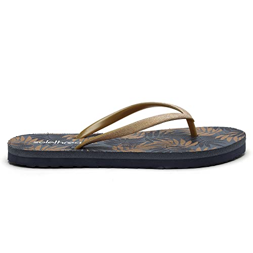Image of SOLETHREADS SHINE | Comfortable | Digital Print | Fun | Bright | Colourful | Beach | Sketch | Flip Flops for Women