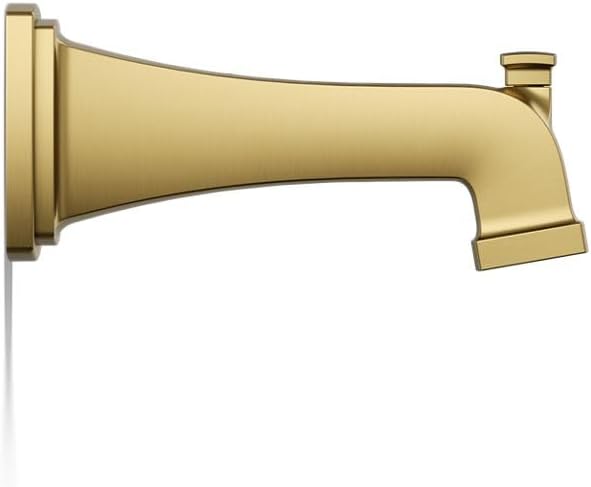 KOHLER 27406-2MB Riff Wall-Mount Bath Spout with Diverter and Slip-Fit Connection, Bathtub Faucet, Vibrant Brushed Moderne Brass