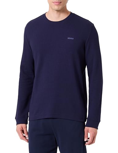 60% cotone, 40% poliestere Hugo Austin LS Shirt 10267482 01 Pigiama a Maniche Lunghe, Blu Navy, M Uomo