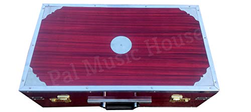 Image of PAL MUSIC HOUSE Folding Harmonium with 42-Keys, 9 Stopper,7 Bellow, Two Reed(Bass-Male), 3.5 Octave, Coupler, Chudidaar with Free Paaded Carry Bag