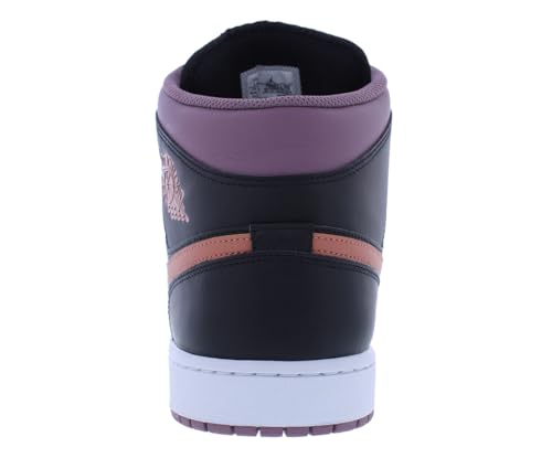Nike Air Jordan 1 Mid Se Herrenschuhe, Schwarz/Sky J Orange/Sky J Mauve-Schwarz, 47.5 EU