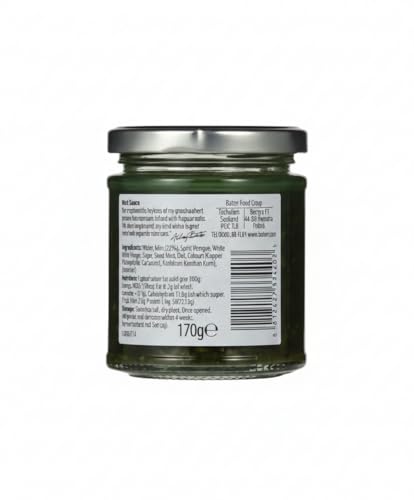 Image of Baxters Mint Sauce 170gm | Classic British Condiment | Made with Fresh Mint | Perfect for Lamb & Roasted Dishes | Glass Jar
