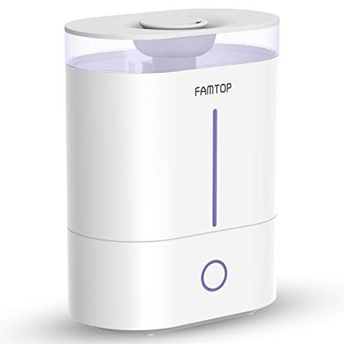 FAMTOP 4L Top Filling Humidifier, Ultrasonic Cool Mist Humidifier for Bedroom,Humidifying Unit with  - //coolthings.us
