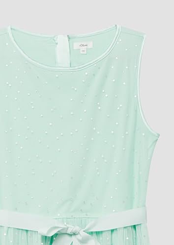 s.Oliver Junior Mädchen Kleid – gepunktet, Bindegürtel, ärmellos – Ansicht 4