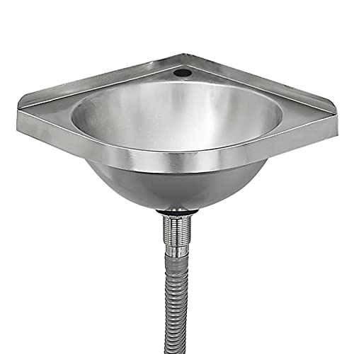 Kitchen Sink,Corner washbasin Wall-Mounted Stainless Steel washbasin, Bathroom washbasin, Bathroom countertop washbasin, Single Bowl Sink with Faucet and Drain Pipe, Used in Bars, cafes, Kitchens