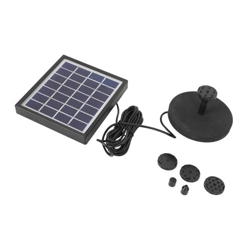 Sosoport 1 Juego Bomba De Chorro De Agua Solar Bomba Solar Al Aire Libre Bomba De Agua Sumergible Kit De Fuente Con Energía Solar Kit De Fuente Solar Para Baño De Pájaros Black El Plastico
