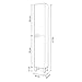 ARKITMOBEL 305260BO, Columna de baño Koncept con 2 Puertas y 4 Patas,...