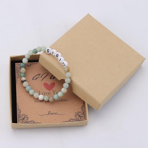 Image of GIGI /NANA /Grandma Birthday Gifts - Porcelain Bracelet, Gigi Blue Willow Bracelet - West Coast Edition, Christmas Valentine's Day Gift for Mom, Grandma, Gigi, Nana
