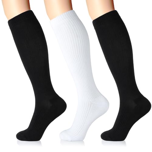 Image of 15-20 mmHg Cotton Compression Socks for Women & Men